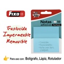 NOTAS FIXO 65007891 PACK 50 NOTAS ADH.TRASLUCIDAS 75X75MM AZUL PASTEL