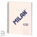 CUADERNO MILAN 57143E80BG ESPIRAL CUADRICULA A4 80 H. BEIGE