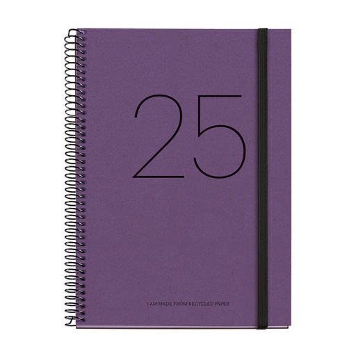 [MR34462] AGENDA MR34462 ESPIRAL PLUS S/V-CAT RECY.PURPURA 25