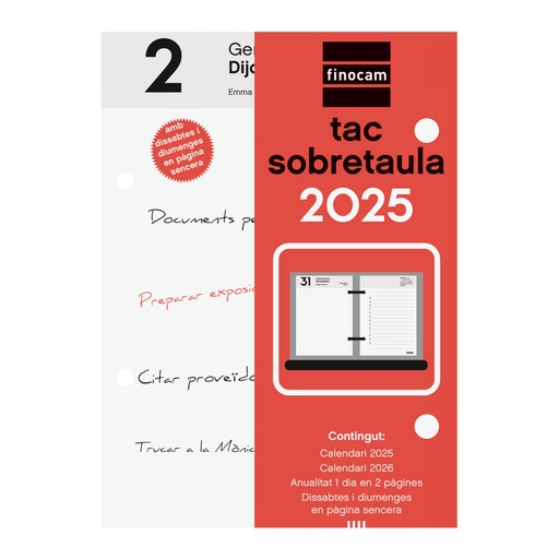 [780290025] TACO FINOCAM 780290025 NEUTRO TAC SOBREMESA 2025 CAT+