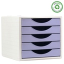 MODULO A.2000 4005MLPS ECOGREEN ARCHIVOTEC SOSTENIBLE 5 CAJONES MALVA PASTEL