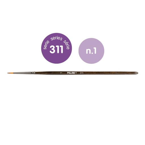 [80461B] PACK MILAN 80461B PINCELES REDONDO PELO SINTETICO SEREI 311 Nº 1