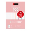 RECAMBIO MR9029 A4 CUADRICULA 100+50 5 COLORES SURTIDO PASTEL