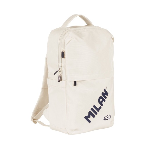 [624201SNCBG] MOCHILA MILAN 624201SNCBG COLECCION 430 SINCE 1918 BEIGE CON CIERRE BLOQUEABLE