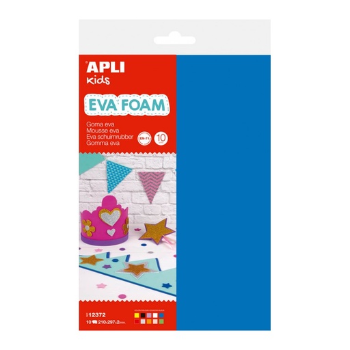 [12372] GOMA EVA APLI 12372 300x200x2MM COLORES SURT. 10UN