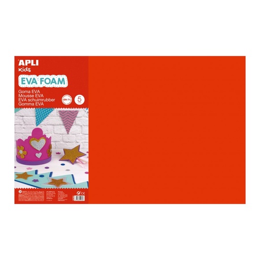[12756] GOMA EVA APLI 12756 400x600x2MM ROJO 5UN