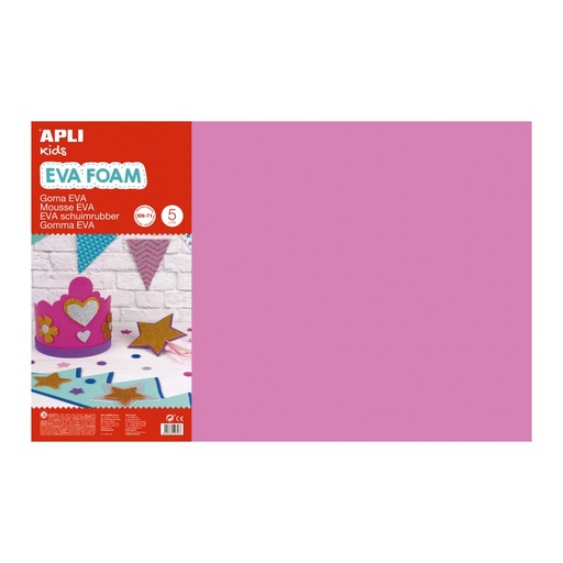 [12757] GOMA EVA APLI 12757 400x600x2MM ROSA 5UN