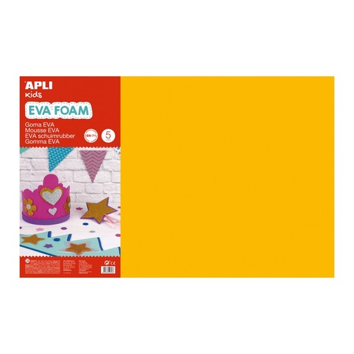 [12758] GOMA EVA APLI 12758 400x600x2MM NARANJA 5UN