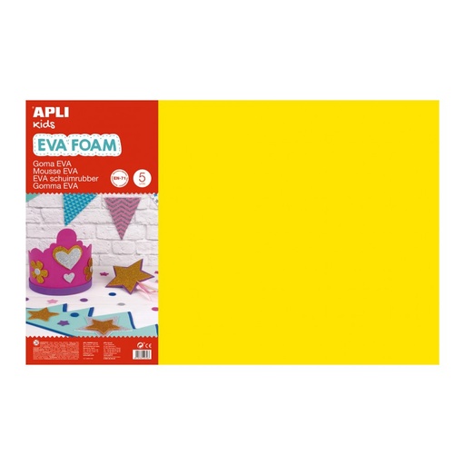 [12760] GOMA EVA APLI 12760 400x600x2MM AMARILLO 5UN
