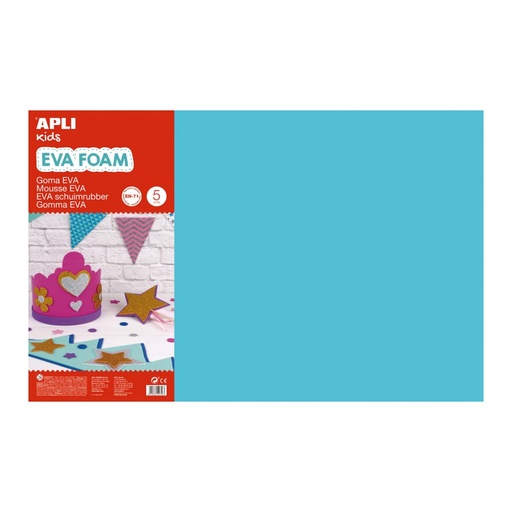 [12764] GOMA EVA APLI 12764 400x600x2MM AZUL CLARO 5UN