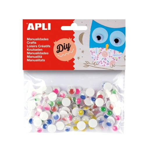 [13266] OJOS APLI 13266 MOVILES COLORES ADH. PUPILA RED.100UN