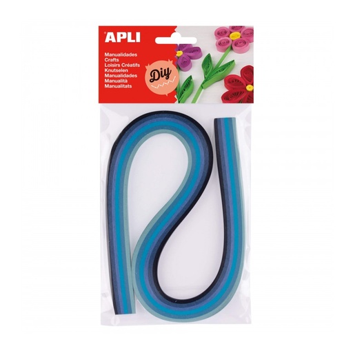 [14790] PAPEL APLI 14790 QUILLING TONOS AZULES 120 TIRAS