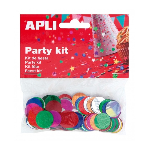 [13817] CONFETI APLI 13817 15MM CIRCULOS COLORES SURT. 14GR.