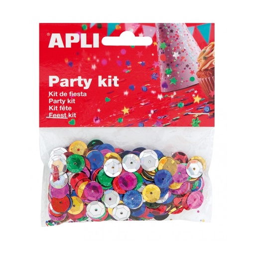 [13819] CONFETI APLI 13819 11MM CIRCULO RELIEVE COLORES SURT. 14G