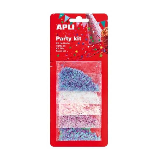 [13822] CONFETI APLI 13822 5x2 CORAZONES COLORES SURTIDOS 14GR