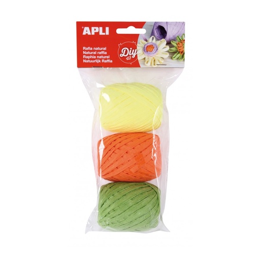 [14412] RAFIA NATURAL APLI 14412 TONOS FLUOR 30MTS/UN 3UN