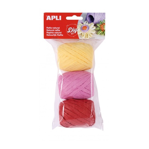 [14415] RAFIA NATURAL APLI 14415 TONOS CANDY 30MTS/UN 3 UN