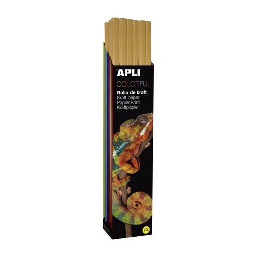 [14442] ROLLO KRAFT APLI 14442 1x25M NARANJA 70GR