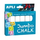TIZA APLI 14370 JUMBO BLANCA REDONDA 6UN