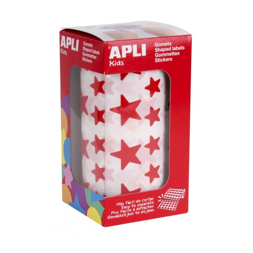 [4889] GOMETS APLI 4889 12,5 / 19,5MM ESTRELLA ROJO 2360UN