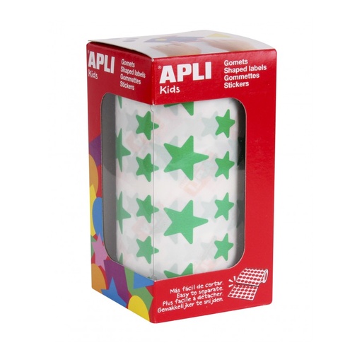 [4890] GOMETS APLI 4890 12,5 / 19,5MM ESTRELLA VERDE 2360UN