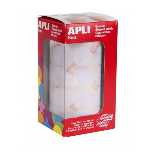 [11905] GOMETS APLI 11905 Ø 20MM REDONDOS BLANCOS 1770UN