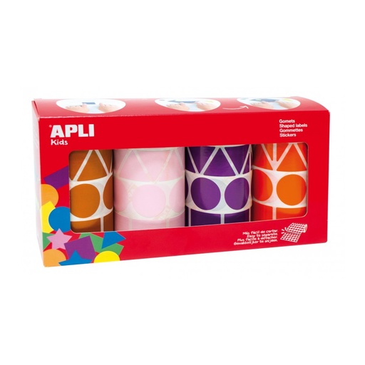 [11913] GOMETS APLI 11913 GEOMETRICOS XL COLORES SURTIDOS PACK 4 UN 5428U