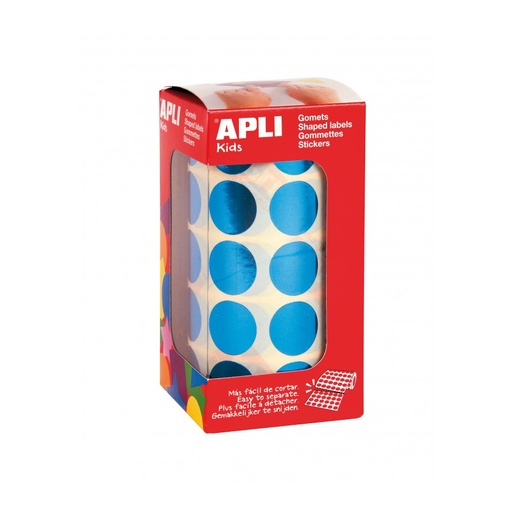 [12048] GOMETS APLI 12048 Ø 20MM REDONDOS AZUL METALIZ. 1770UN
