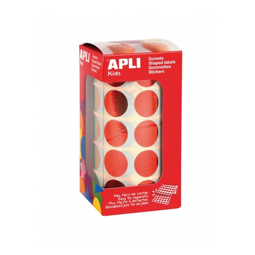 [12049] GOMETS APLI 12049 Ø 20MM REDONDOS ROJO METALIZ. 1770UN