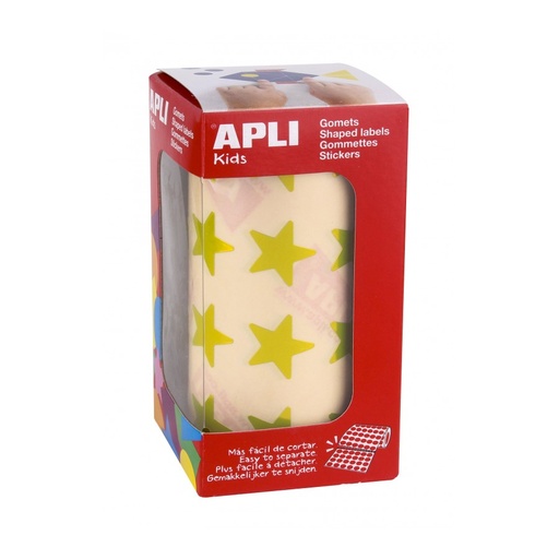 [12051] GOMETS APLI 12051 19,5MM ESTRELLA AMARILLO METALIZ. 1416UN