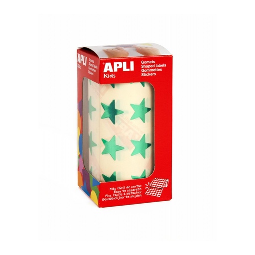 [12054] GOMETS APLI 12054 19,5MM ESTRELLA VERDE METALIZ. 1416UN