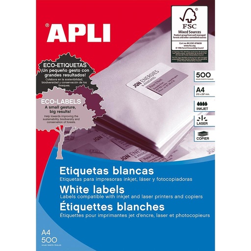 [10564] ETIQUETAS APLI 10564 105,0X 57,0 500H A4