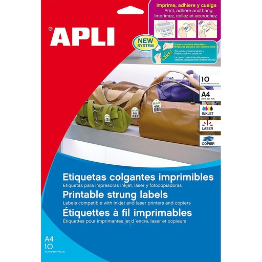 [11946] ETIQUETAS APLI 11946 28,0X 43,0  10H COLGANTES A4