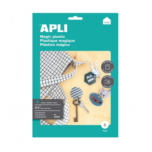 [10331] PAPEL APLI 10331 A4 PLASTICO MAGICO INK-JET 4H