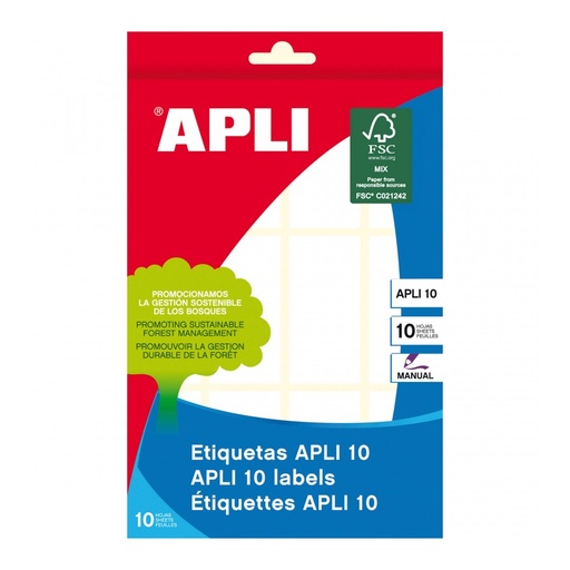 [1647] ETIQUETAS APLI 1647 26x54 APLI 10 120 UN