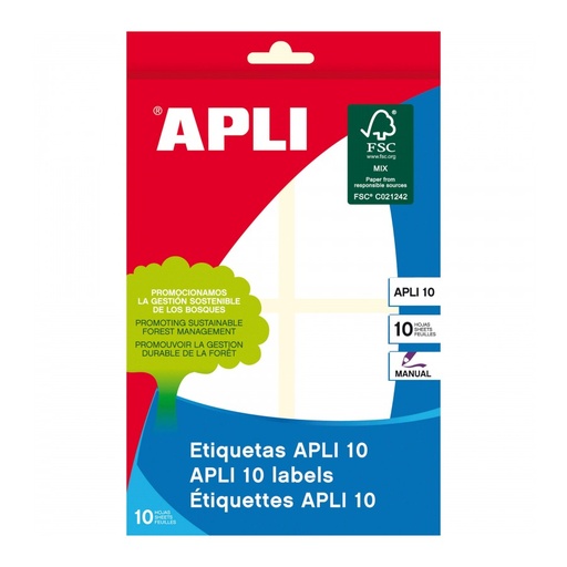 [1655] ETIQUETAS APLI 1655 40x75 APLI 10 40 UN