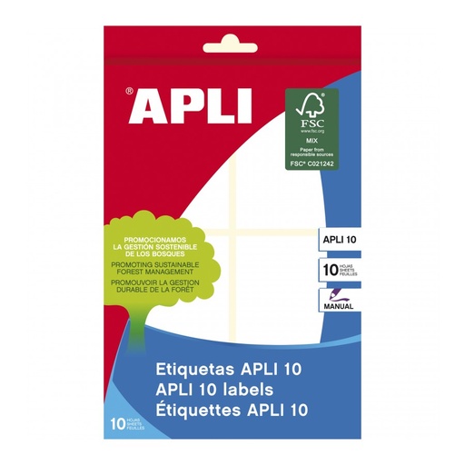 [1657] ETIQUETAS APLI 1657 50x70 APLI 10 40 UN
