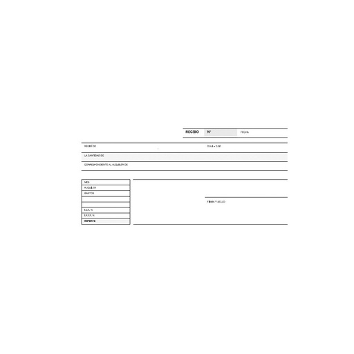 [12912] TALONARIO APLI 12912 RECIBO 3 DE FOLIO ALQ NUEVA LEY DUP A-52 CAST.