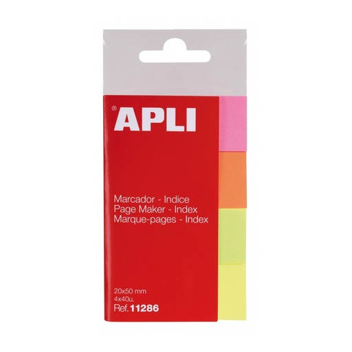 [11286] INDICE APLI 11286 20x50 FLUOR. AUTOADH. PAPEL