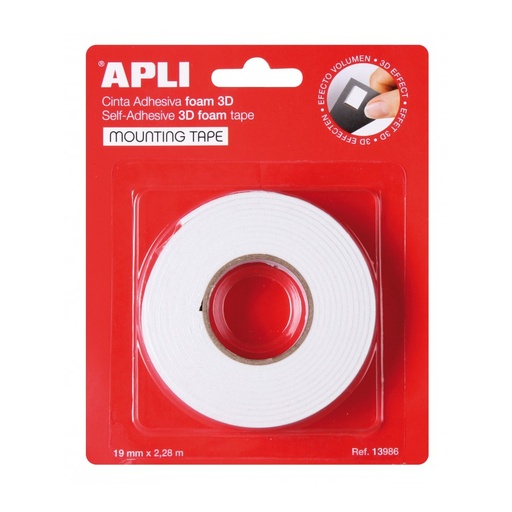 [13986] CINTA APLI 13986 19x2,28 FOAM MOUNTING TAPE 3D