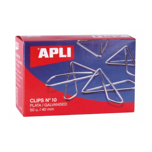 [11914] CLIPS APLI 11914 MARIPOSA Nº10 PLATA 40MM  50UN