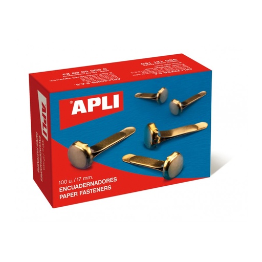 [12284] ENCUADERNADOR APLI 12284 17MM METALICO SIN ARANDELA 100UN