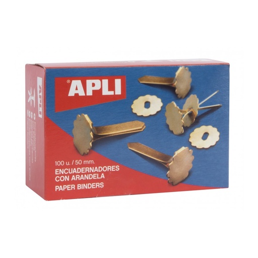[12288] ENCUADERNADOR APLI 12288 50MM METALICO CON ARANDELA 100UN