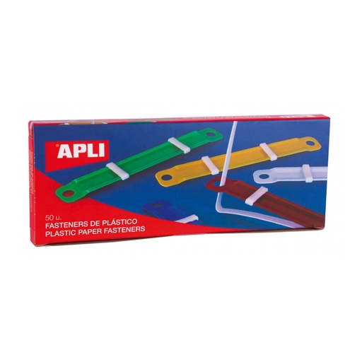 [14909] FASTENER APLI 14909 PLASTICO COL. SURTIDOS 50UN