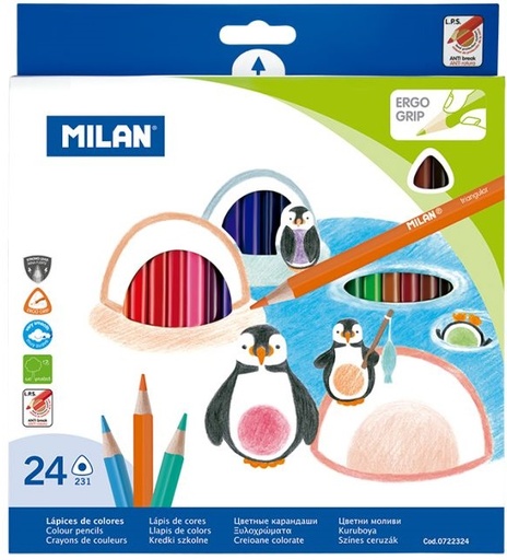 [0722324] LÁPIZ MILAN 0722324 COLORES TRIANGULARES 231           