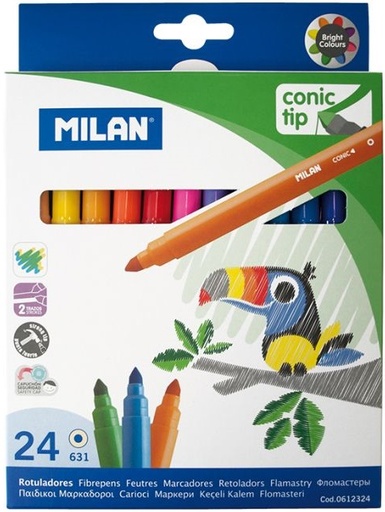 [0612324] ROTULADORES MILAN 0612324 PUNTA CÓNICA BASE AGUA