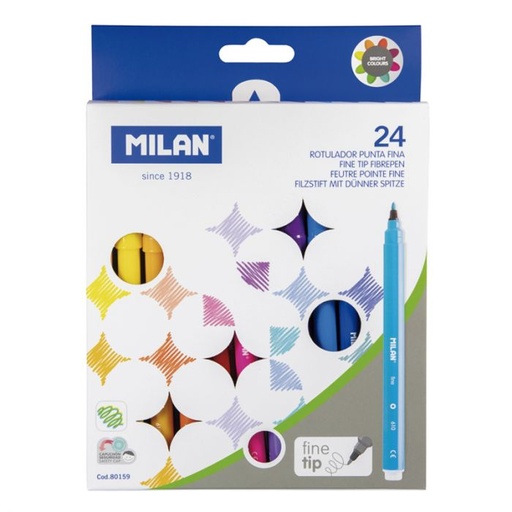 [80159] ROTULADORES MILAN 80159 BASE AGUA