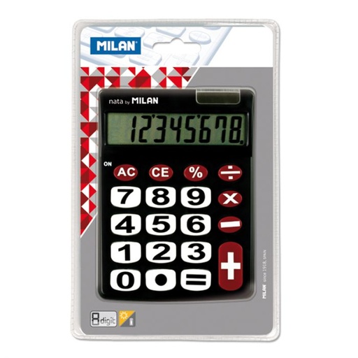 [151708BL] CALCULADORA MILAN 151708BL BLISTER  8 DíGITOS TECLAS GRANDES