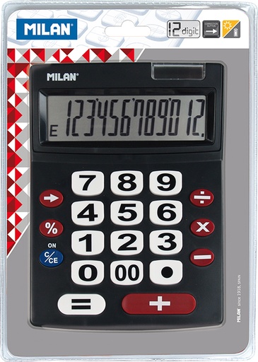 [151712BL] CALCULADORA MILAN 151712BL 12 DíGITOS TECLAS GRANDES