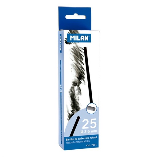 [7801] CARBONCILLO MILAN 7801  NATURAL Ø 3-5MM